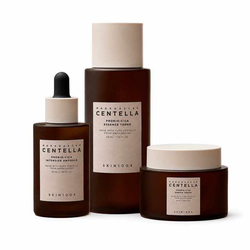 SKIN1004 Madagascar Centella Probi-Cica Skincare Set (Toner, Ampoule & Cream)