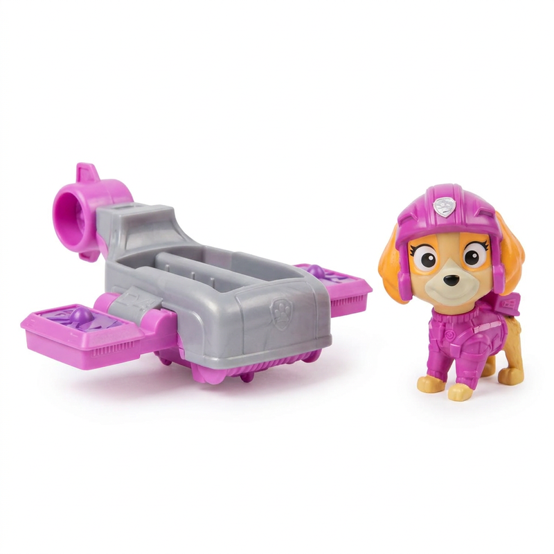 Spin Master Paw Patrol actiefiguur Skye met mini reddingsvliegtuig - 15 cm, meerkleurig