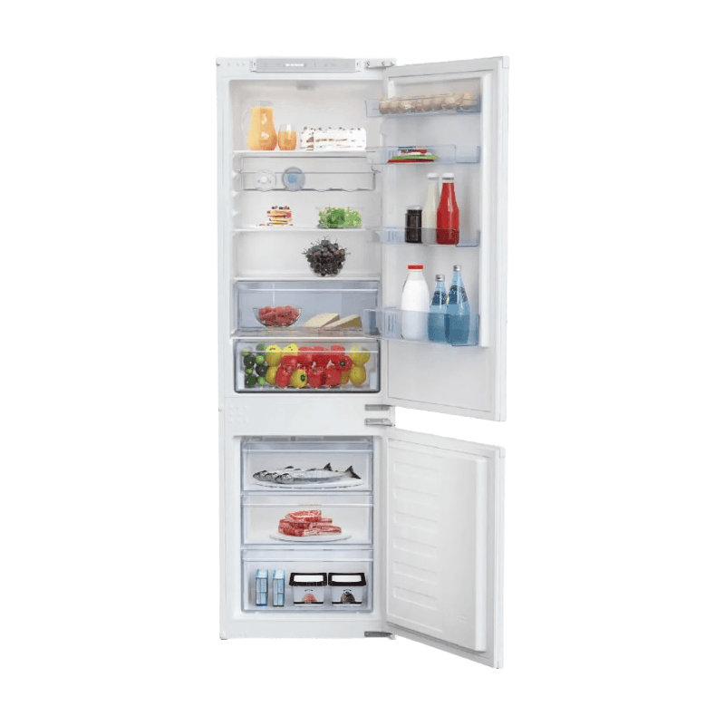 Beko BCSA283E4SN vrijstaande koel-vriescombinatie - 283 liter inhoud - NoFrost - zilver