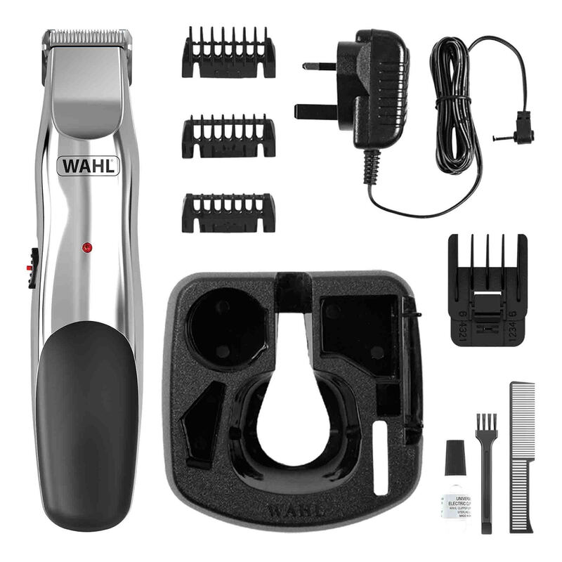Wahl Black Groomsman Rechargeable Beard Trimmer Precision Grooming Kit, 9916-1117,