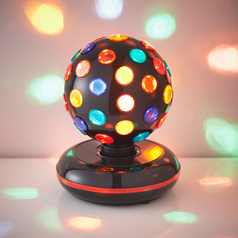 Table Lamp Party Ball Rotating Black/Multicolour Large