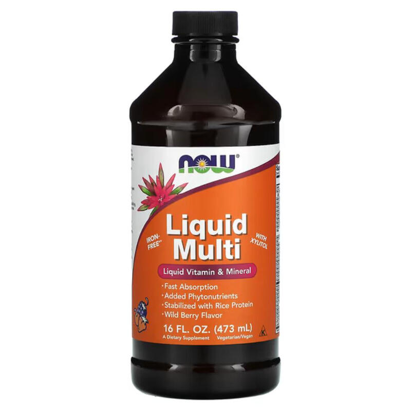 Multivitamin Daily Health Liquid Iron Free Wild Berry - 473 ml
