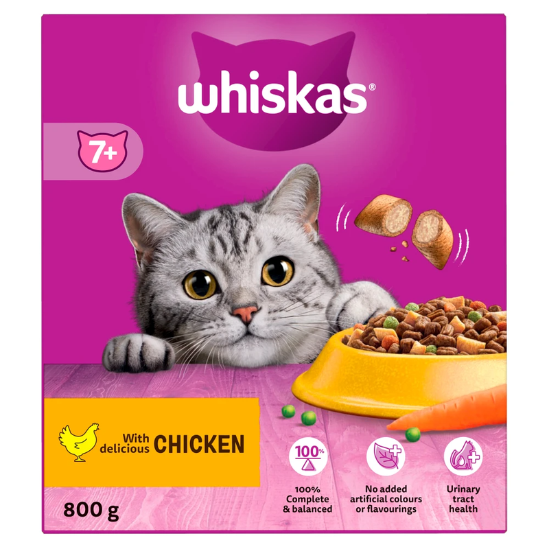 7+ Chicken Adult Dry Cat Food 800g