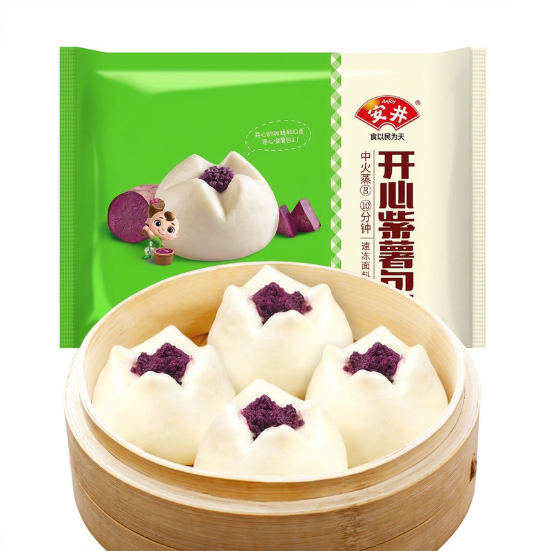 Anjoy Purple Sweet Potato Bun 360G