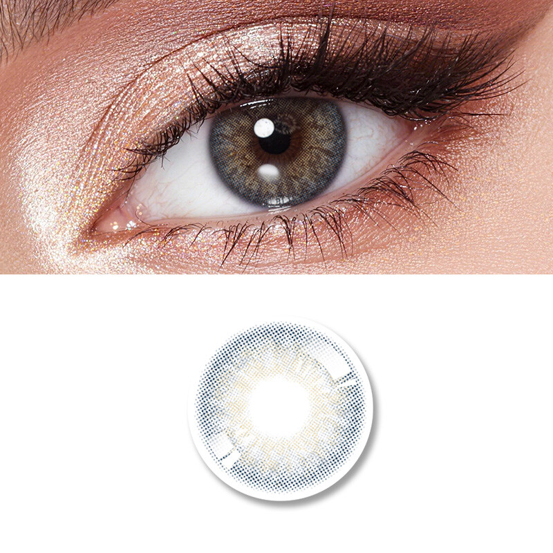 JARWAWA [2-delige set] maandelijkse contactlenzen Holland Hue Grey-serie DIA 14,0 mm kleine diameter licht gemengd bloedgrijs contactlenzen met een watergehalte van 40 % natuurlijke mode make-up geschikt voor dagelijkse, werk- en date-sfeer make-up comfor