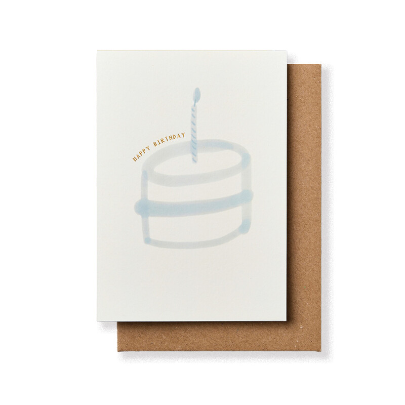 Blue Birthday Cake Card