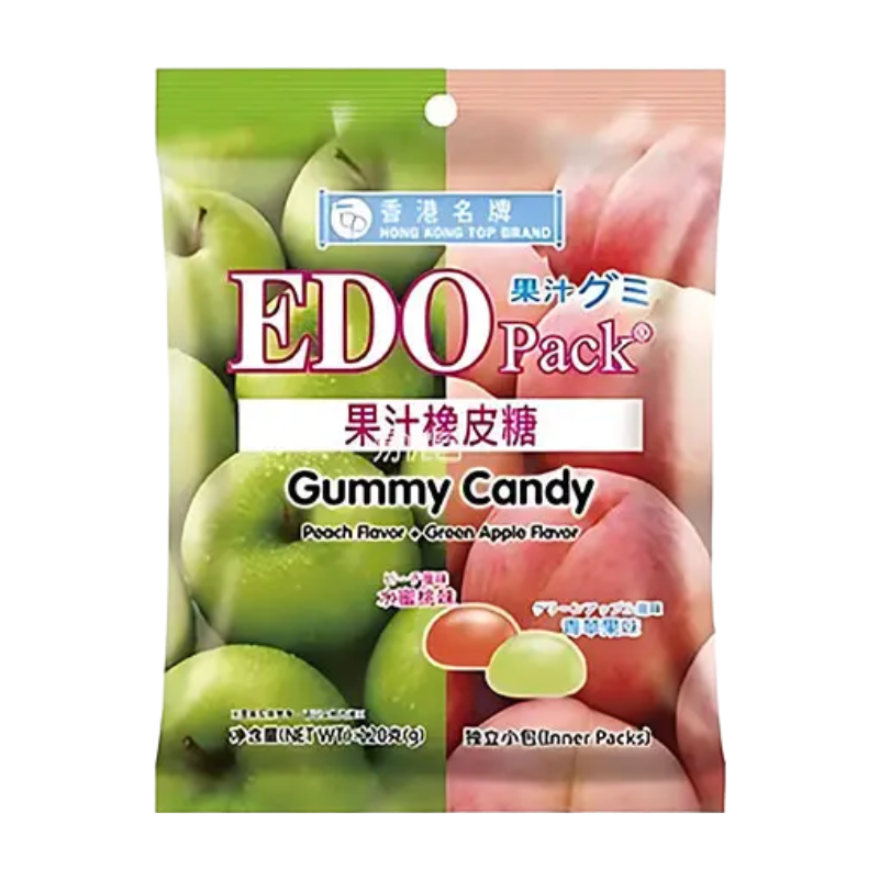 Green Apple & Peach Flavored Gummies 120g