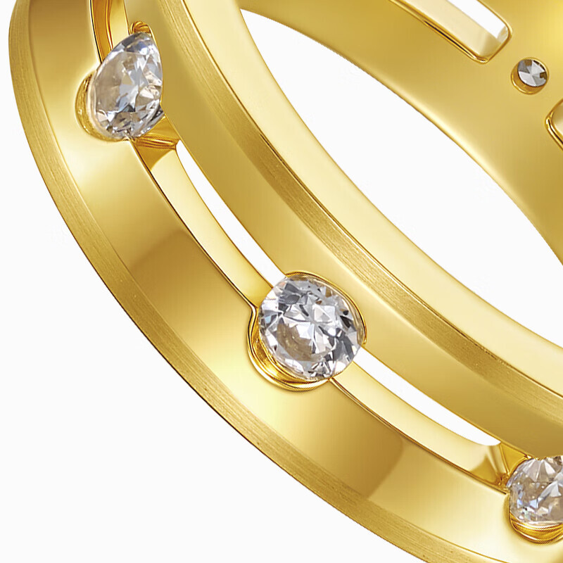 ALAIN MICHAL Dual Halo Serie S925 Silber Ring Gelb