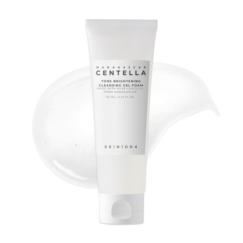 SKIN1004 Toning Balancerende Reinigingsgel Mousse, 125 ml, Make-up Remover & Gezichtsreiniger met Madagaskar Centella Asiatica & MadeWhite, Koreaanse Hydraterende Gel Gezichtsreiniger, Koreaanse Huidverzorging