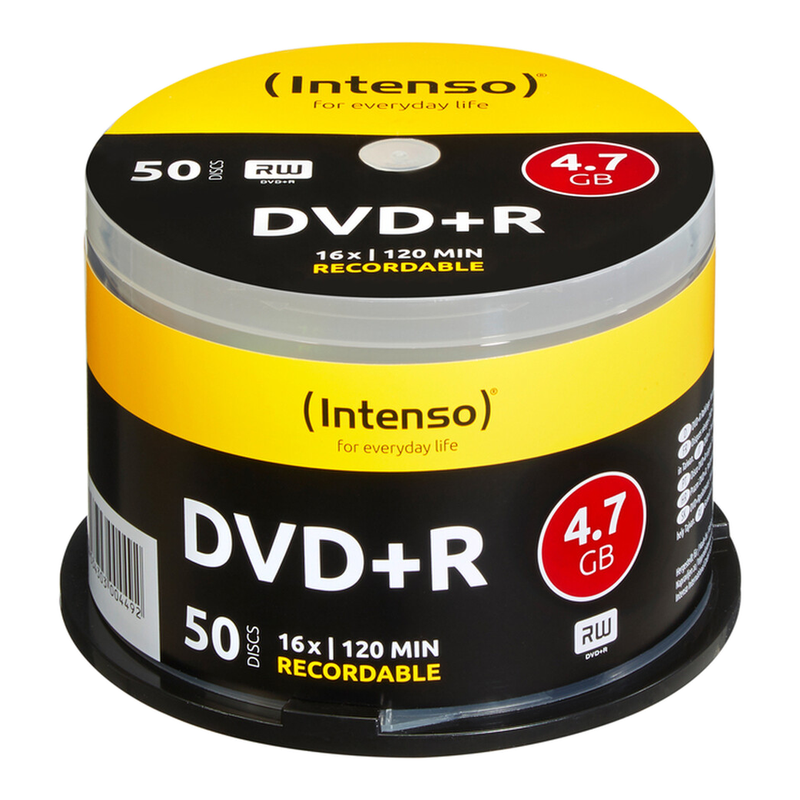 Intenso 4111155 DVD+R 4,7 GB - 16X Geschwindigkeit - 50 Stück