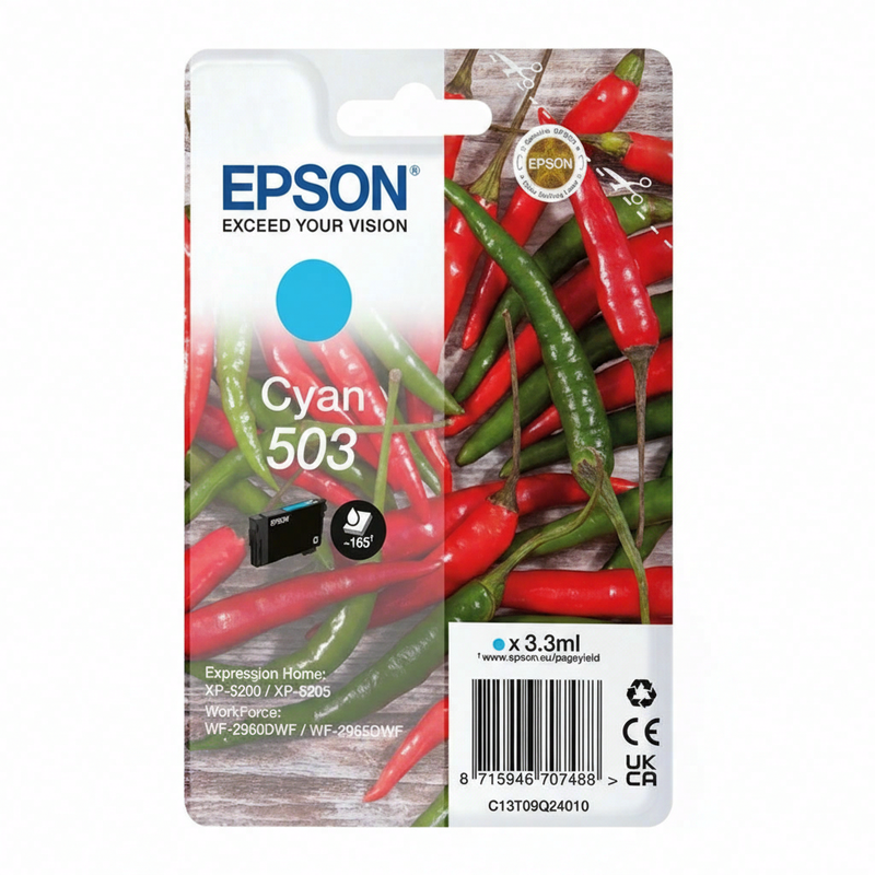 Epson 503 inktcartridge, 1 stuk, origineel, standaardcapaciteit, blauw