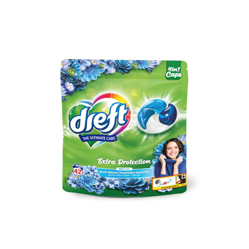 Dreft Caps doypack Blue Dream 42 capsules 18 g 6 stuks per doos