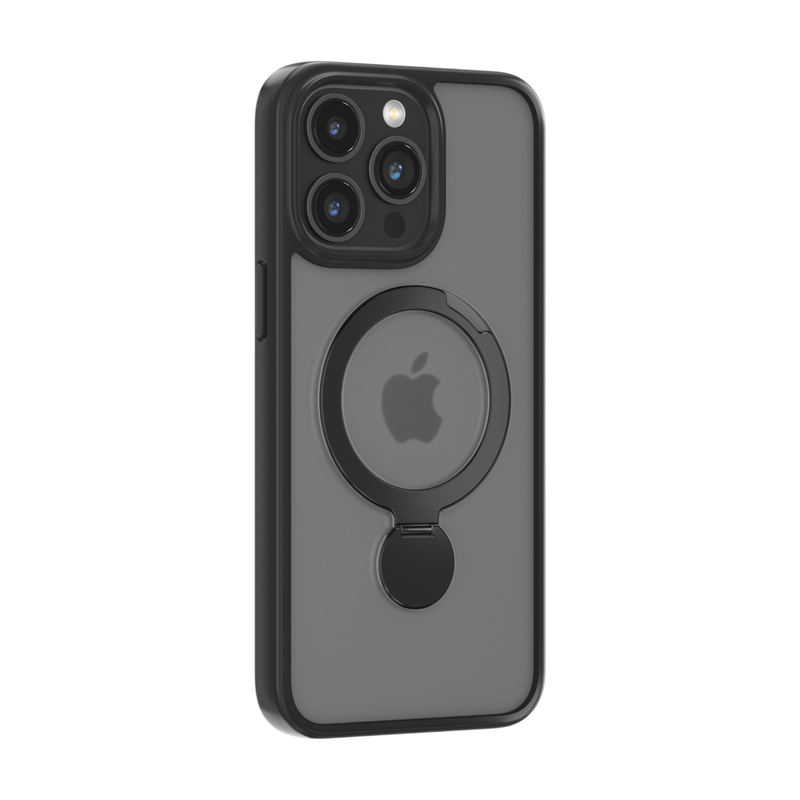 Comma Joy Shark Magnetic Case with Rotating Bracket iPhone 15 Pro Max Black