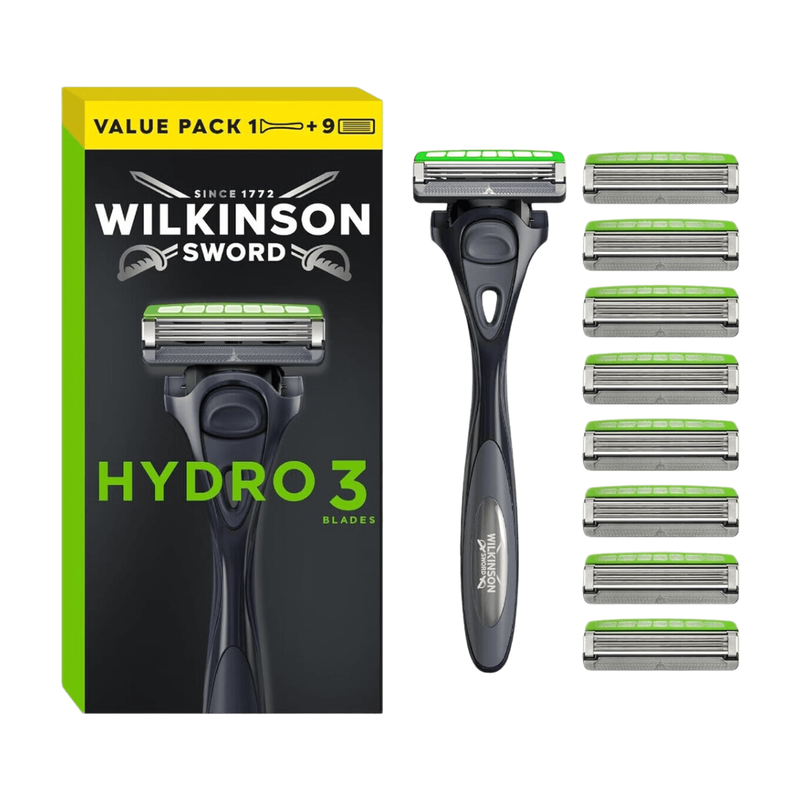 Wilkinson Sword Hydro 3 Men's 1 Razor with 8 Blade Refills