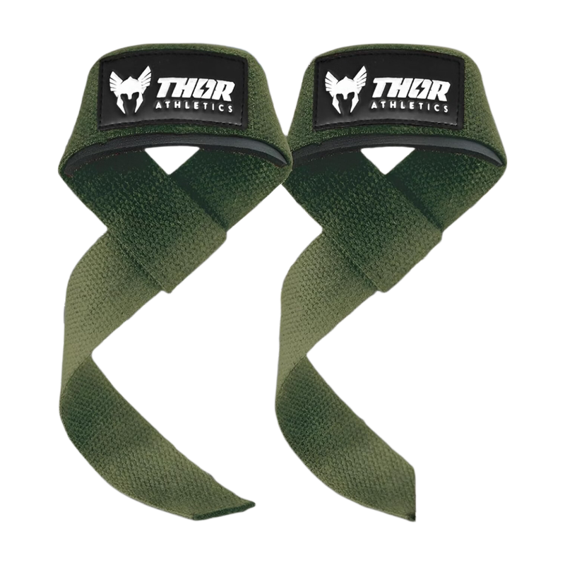 Thor Athletics Lifting Straps Army Green