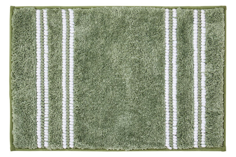 Bath Mat Soak Microfibre Tufted Stripe Sage 40x60cm