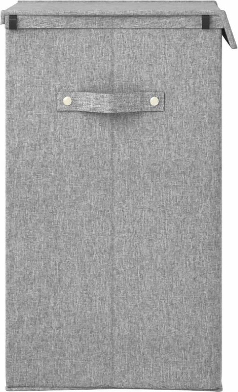 Vida vidaXL Wasmand inklapbaar 64,5x34,5x59 cm kunstlinnen grijs