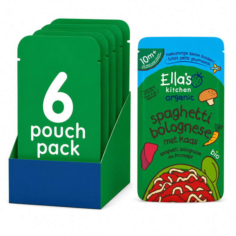 Ella's Kitchen BIO Spaghetti Bolognese Kaas 10 M+ 190 g x 6