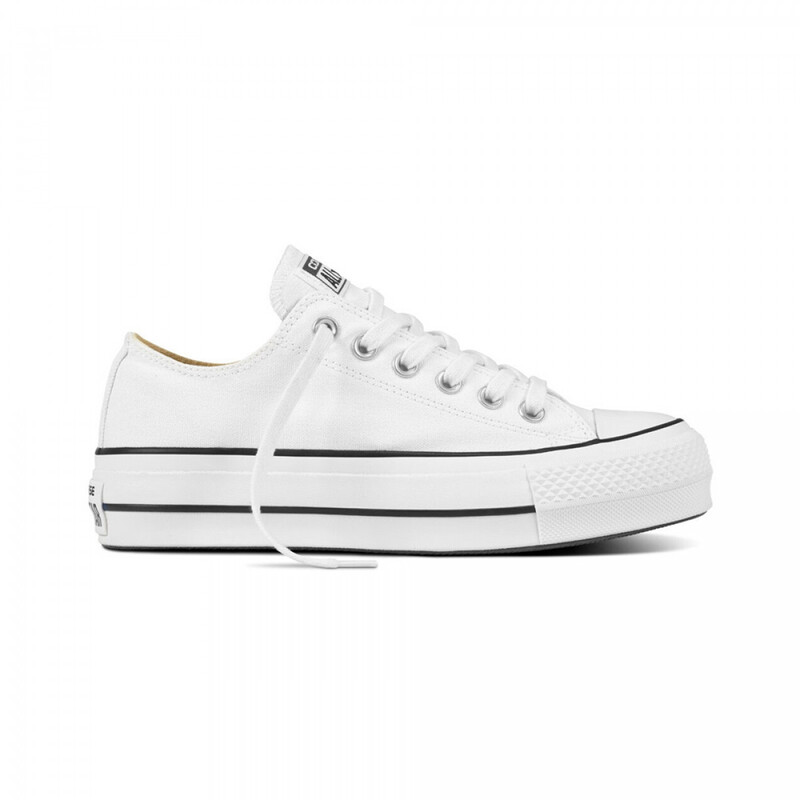 Converse Women's White Chuck Taylor All Star Platform Canvas Low Top Shoes in Size 5, Sports Direct - Image 2
