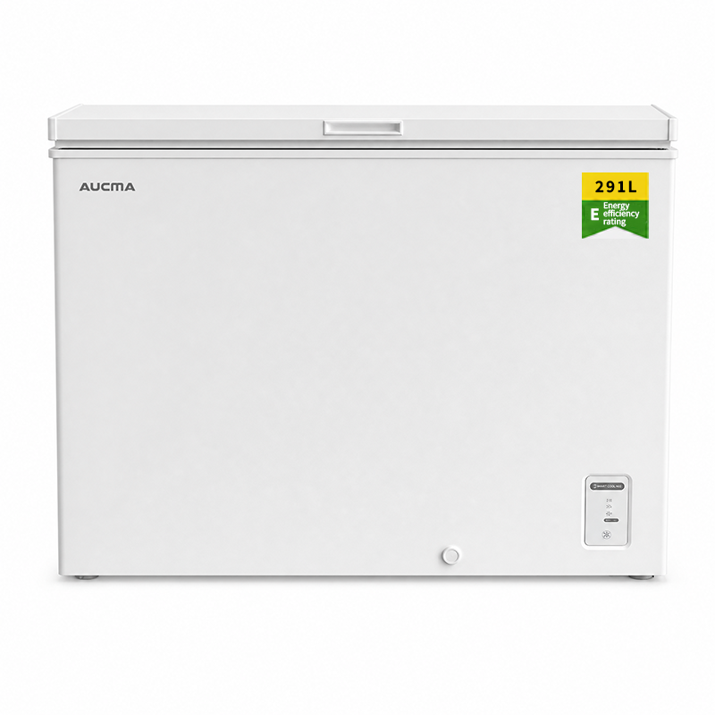 AUCMA 291L Convertible Chest Freezer, Switchable Fridge & Freezer, Top‑Opening Deep Freezer, Energy Class E, Quiet Operation, Built‑In LED Lighting, 5