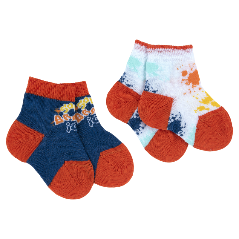 CHICCO Sokken 2-pack 14 donkeroranje