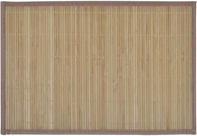vidaXL Bamboe Placemat Set - Bruin, 30 x 45 cm, 6 stuks