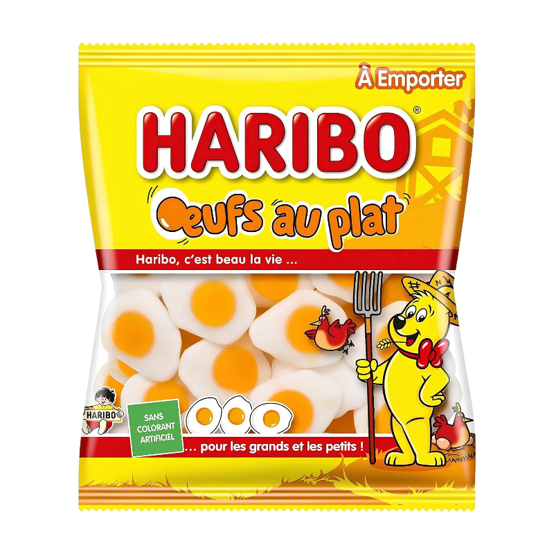 Sachet bonbons Haribo Oeufs au plat Coloré Taille Unique