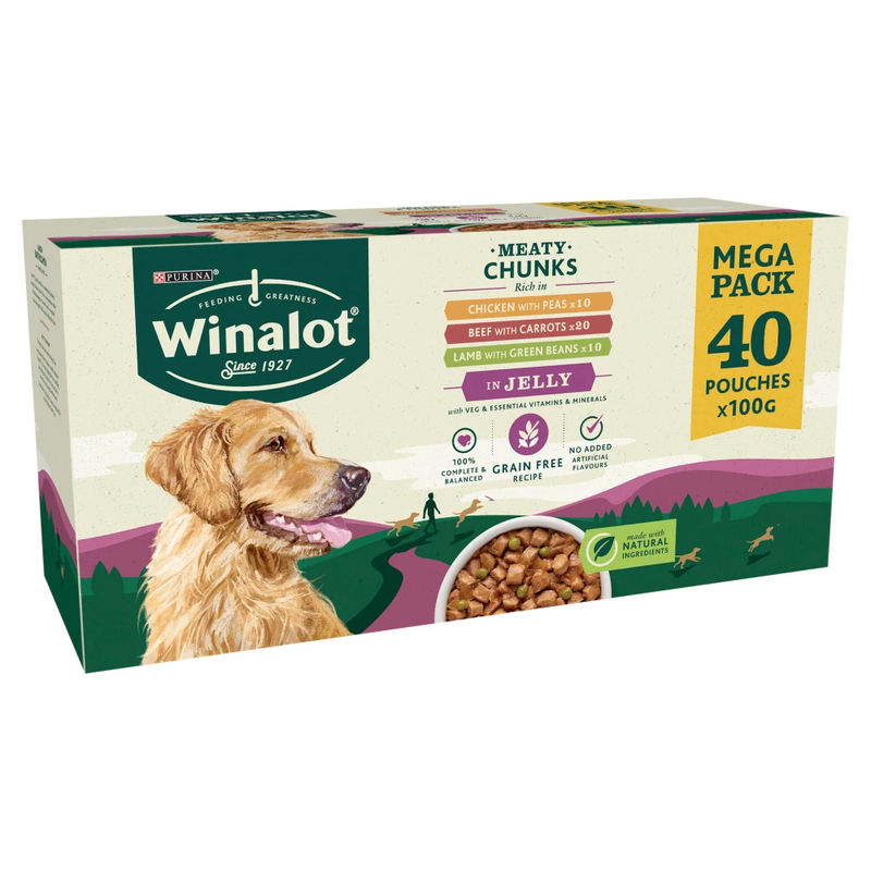 Adult Dog Food Pouch Mixed in Jelly 40 x 100g