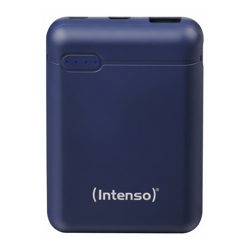 Intenso XS10000 Powerbank 10.000 mAh LiPo-Akku, Dunkelblau, mit Ladezustandsanzeige
