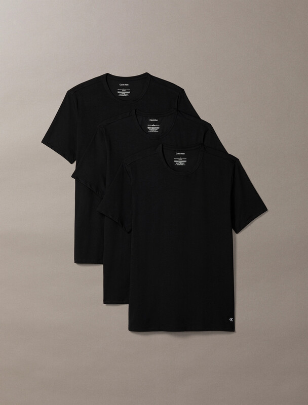 Calvin Klein UB1 T-shirt met ronde hals voor heren, zwart, XL (3 stuks)