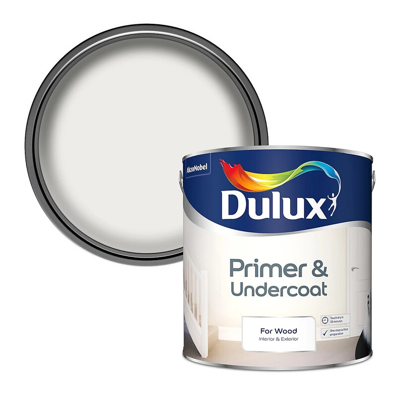 Dulux Wood Primer & Undercoat Paint -White - 2.5L