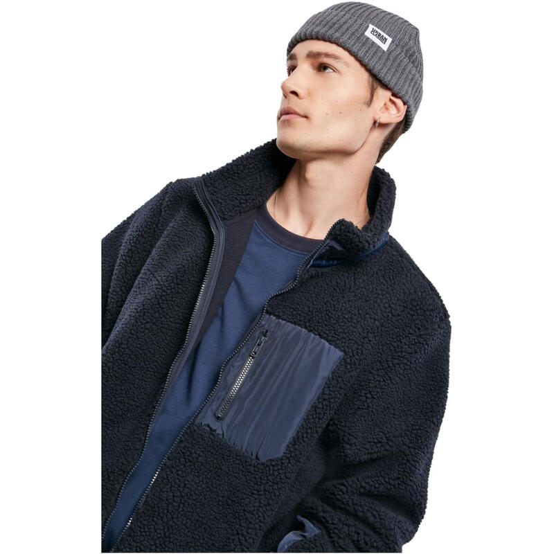 Urban Classics Sherpa-Jacke Mitternachtsmarine XL