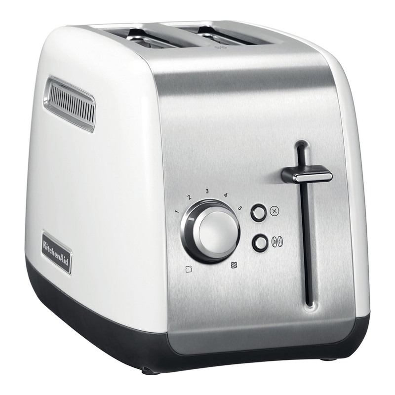 KitchenAid 5KMT2115EWH Broodrooster - Capaciteit voor 2 sneden - Hogelift-opschuifhendel - Bagelstand - Witte afwerking