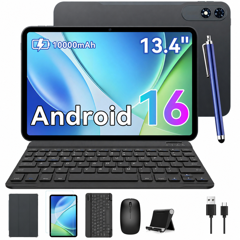 Tablette TABWEE T60 Pro 134 FHD–Android 15 24Go RAM ROM120Hz FHD+Widevine L15GWi‑Fi10000 mAhavec Clavier Stylet - vue 2