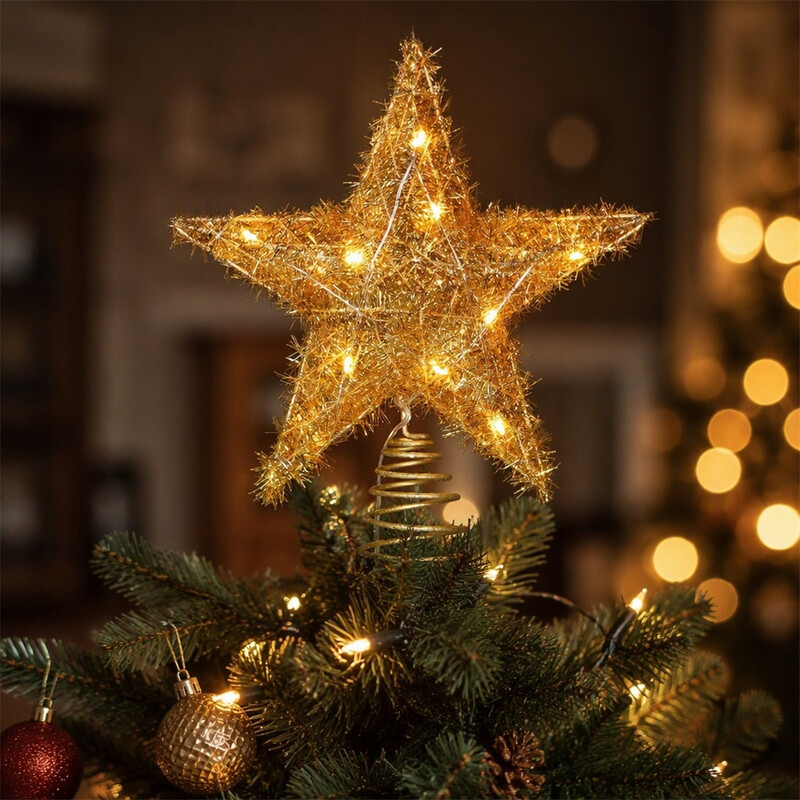 Huacan Kerstboomtopster Goud