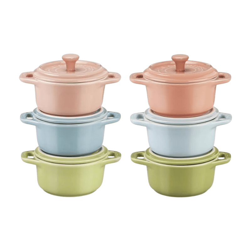 Staub Ceramique Mini Cocotte Set Macaron, 6-tlg | gemischte Farben | rund | Keramik