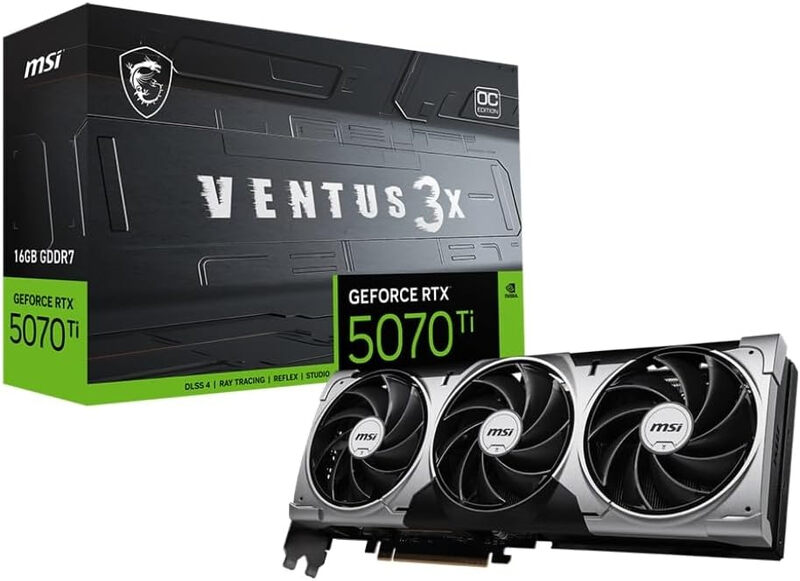 GeForce RTX 5070 Ti 16G VENTUS 3X OC Graphics Card