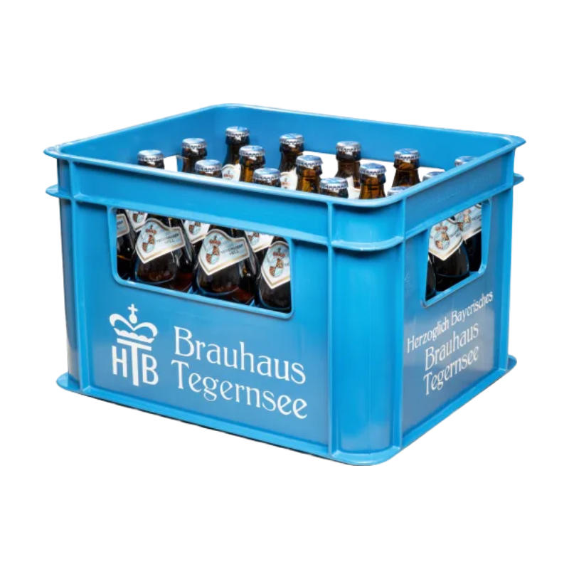 Tegernseer Hell – 20 x 0,5 L Pfandflaschen – Klassisches bayerisches helles Lager 4,8 % Vol.