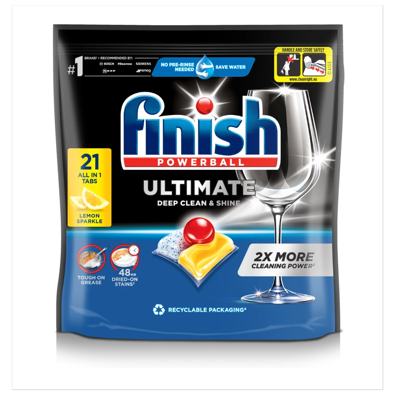 Ultimate Deep Clean & Shine Dishwasher Tablets Lemon 21 Tabs