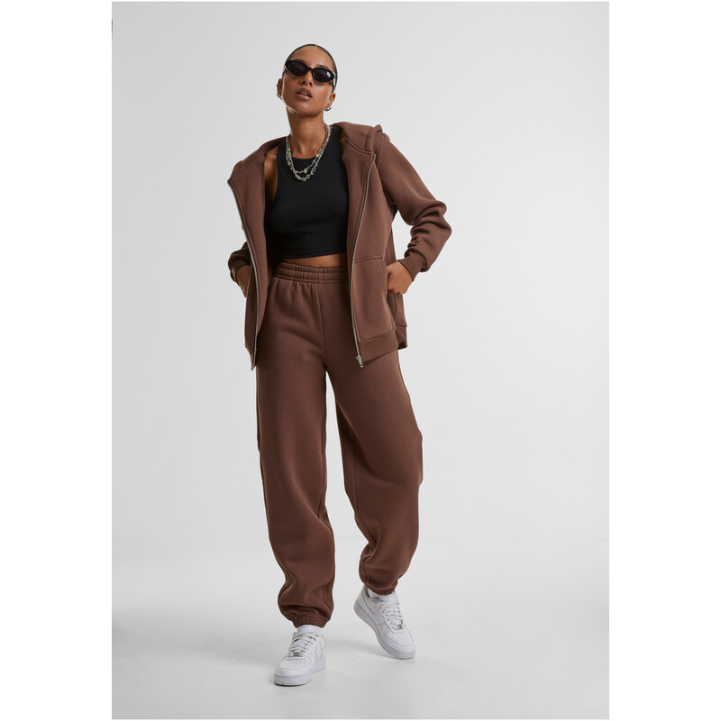 Urban Classics flauschige Damen-Jogginghose schokobraun M