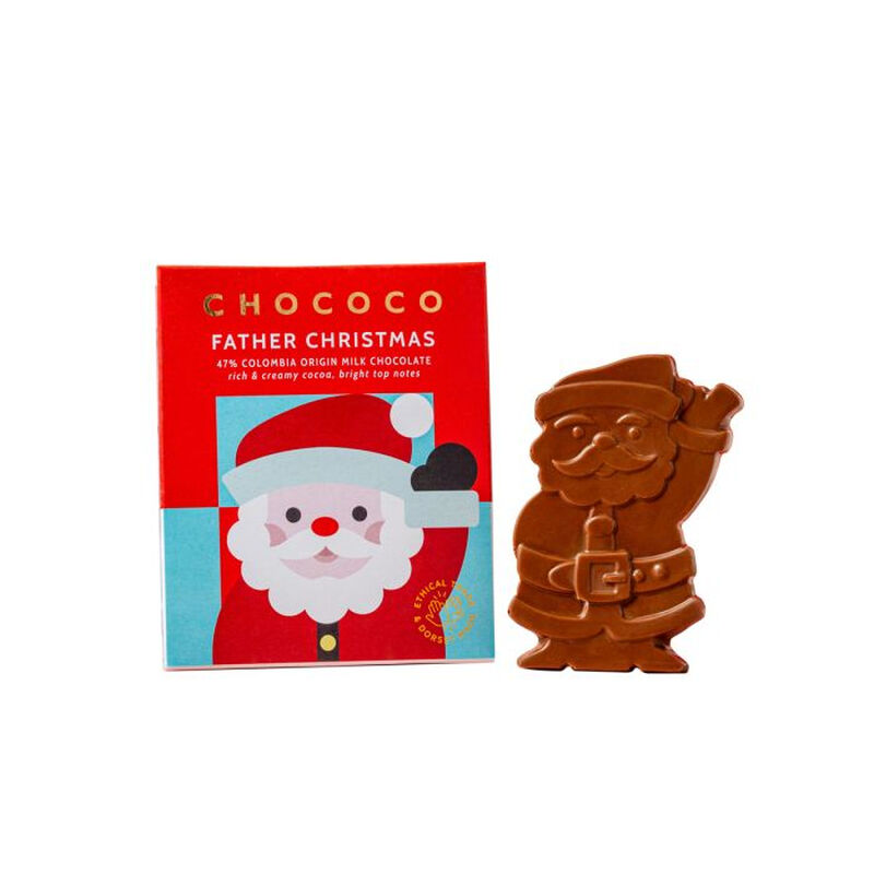 47% Milk Chocolate Christmas Santa Shape 45g