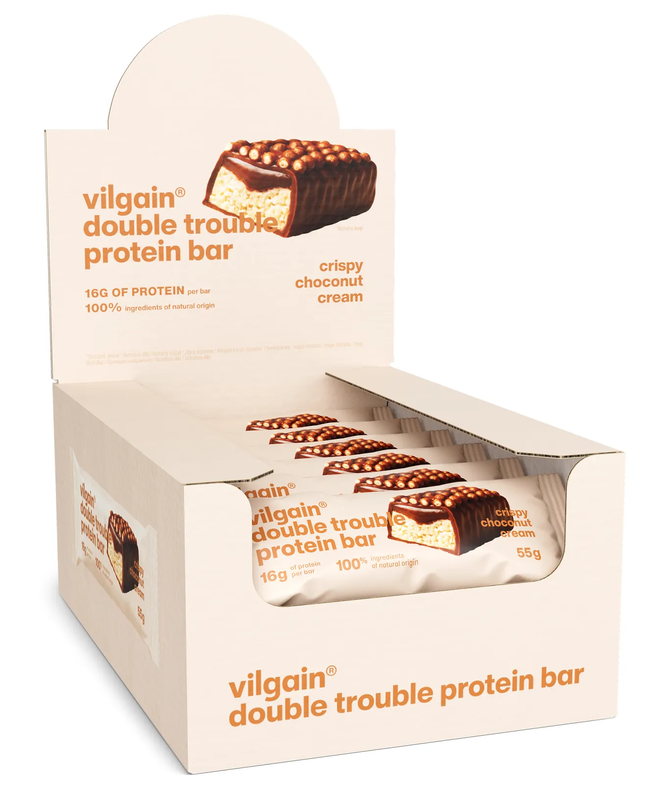 Double Trouble Protein Bar Choc Bueno with Crisps - 12 x 55g