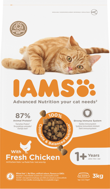 IAMS kattenvoer voor volwassen katten met kip 3 kg
