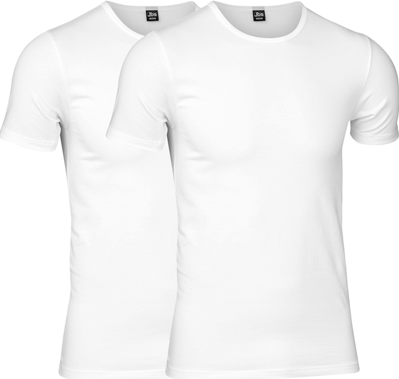 JBS 2er-Pack T-Shirts mit Rundhalsausschnitt GOTS Weiß M