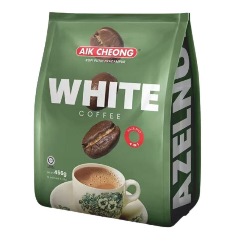 Aik Cheong White Hazelnut 4-in-1 Instant Coffee Mix, 38g x 12 Sachets