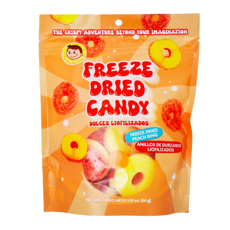 Freeze Dried Candy Peach Rings 56g