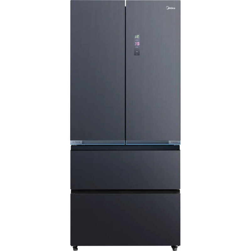 Midea MDRF705BIE70 515l Capacity Total No Frost 83cm French Door Fridge Freezer - Saphire Glass D Rated
