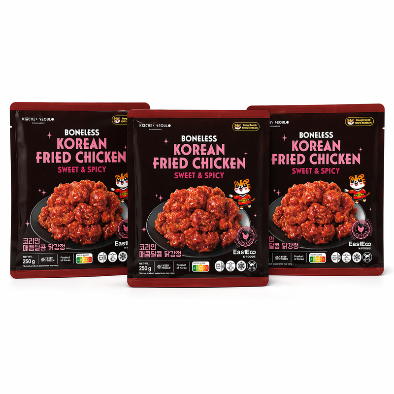 Rengi Botloos Koreaans Gefrituurd Kip Zoet & Pittig – 3 x 250 g