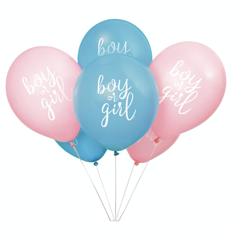 Unique Latex Balloons, Gender Reveal, 30cm, 8 pack