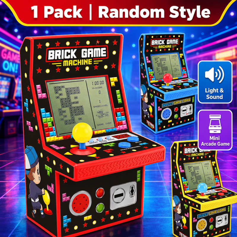 Große pädagogische Tetris Arcade Konsole mit Sound, Licht, 3-Farben-Mix F15/F20 – perfekt für unterwegs
